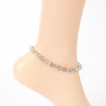 Grey thick crystal anklet chain