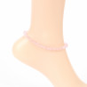 Anklet chain with thick crystals Light pink