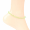 Anklet chain with fine crystals Apple green