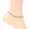 Fine crystal anklet chain Grey