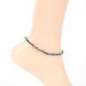 Anklet chain fine crystals Multi metallic