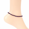 Ankle Chain Feine Kristalle Metallic Violett