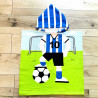 Children's footballer bath cape