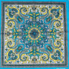 Bandana mosaïque bleu