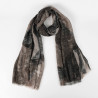 Foulard long gris/marron