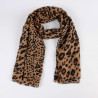 Bufanda larga leopardo camel