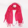 Long dark pink rhinestone scarf