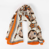 Foulard long rosace lapin