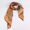 Foulard long orangé marron