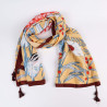 Foulard long fleuris