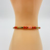 Pulsera de cuentas balinesas GN18-31B ROJA