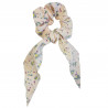 Chouchou foulard fleuris rose