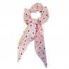 Chouchou foulard rose