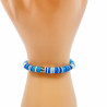 Bracelet Heishi coloris bleu