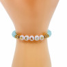 Armband Heishi beach hellblau