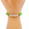 Bracciale verde spiaggia Heishi