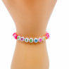 Heishi friends pink bracelet