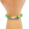 Bracelet Heishi sun coloris vert