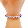 Pulsera Heishi Friends en morado oscuro