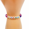 Bracelet Heishi friends coloris violet clair