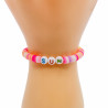 Pulsera rosa sol Heishi