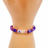 Bracciale sole Heishi viola