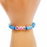 Bracelet Heishi sun coloris bleu