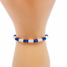 Bracelet Heishi coloris bleu oeil de nazar