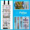 Pulseras de moda de 14 tubos (expositor de pared)