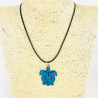 Turtle enamel necklace