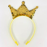 Yellow crown glitter headband set