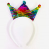 Diadema con corona de lentejuelas multi