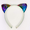 Multi cat ears glitter headband set