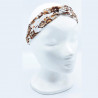 Diadema con lazo floral blanco