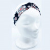 Diadema con lazo floral negro