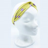 Bow headband with yellow polka dots