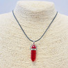 Collar de cristal rojo