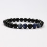 G151-37 Bracelets minéraux Obsidienne et Sodalite