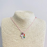 Collar de esmalte con cabeza de unicornio G173-4