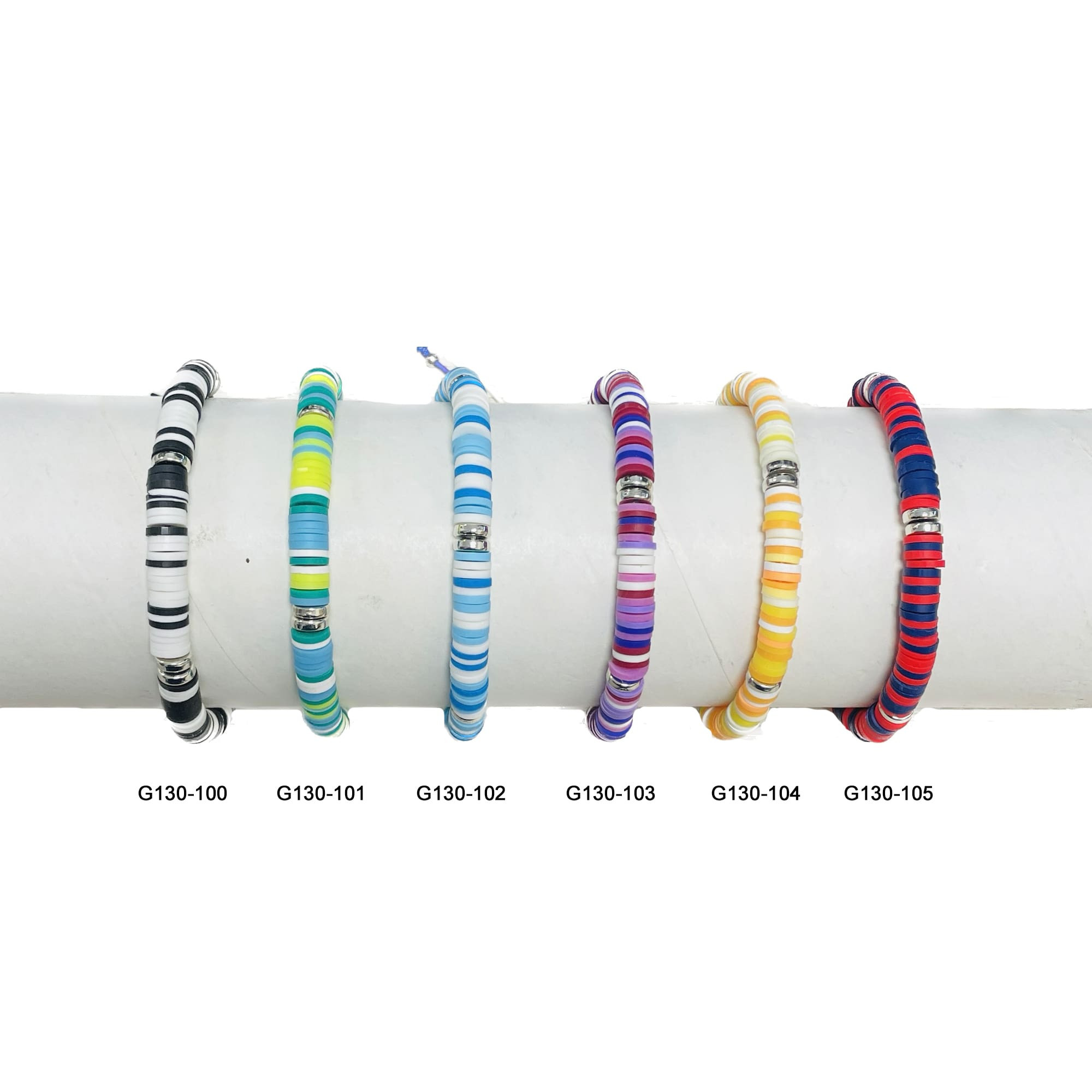 Braccialetti Heishi colorati all'ingrosso, braccialetti alla moda