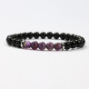 Mineralarmbänder Obsidian und Amethyst