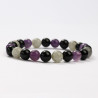 Mineralarmbänder Amethyst, Labradorit und Obsidian