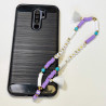 Forever friends" phone jewelry lilac pompon