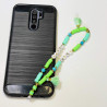 Love happy" phone jewelry green pompon