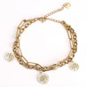 Gold-plated stainless steel bracelet lined with tree of life