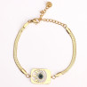 Armband aus goldfarbenem Edelstahl Auge