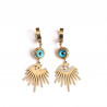 Pendientes Golden Eye de acero inoxidable