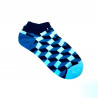 Kurze Socken trompe l'oeil blau