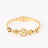 Gold-plated stainless steel flower band bracelet