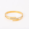 Brazalete de acero inoxidable chapado en oro